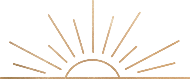 Gold  Spiritual Hand drawn Mystic Sun Symbol for Logo